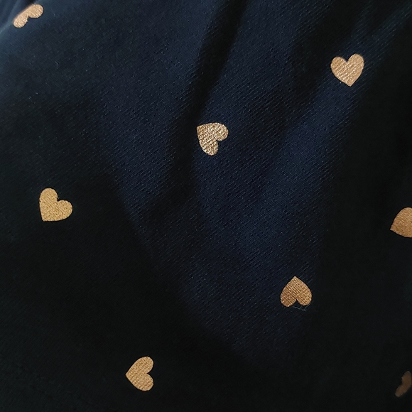 Carter's Baby Girl 6 Months Green & Gold  Mini Hearts Bow Cute A-Line Dress - Picture 3 of 7